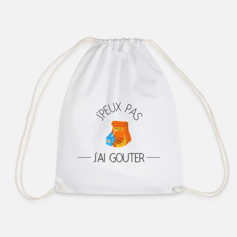 I can't I tasted. - Drawstring Bag - white
