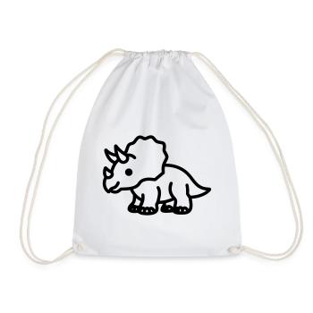 triceratops - Sac de sport léger - blanc - Devant
