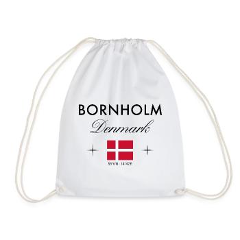 Bornholm, Danemark, Coordonnées Souvenir de voyage - Sac de sport léger - blanc - Devant