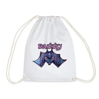 Batty Night Bat-Fledermaus-Illustration - Turnbeutel - Weiß - Vorne