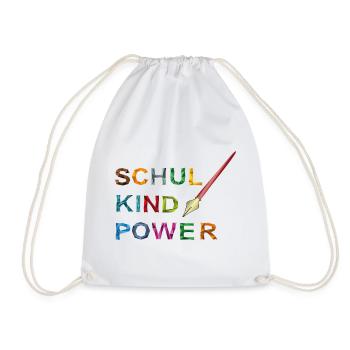 Schoolchild Power - Drawstring Bag - white - Front