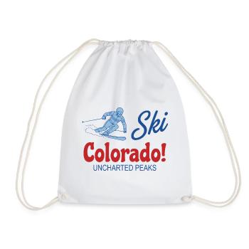 Retro Ski Colorado Unerforschte Gipfel - Turnbeutel - Weiß - Vorne