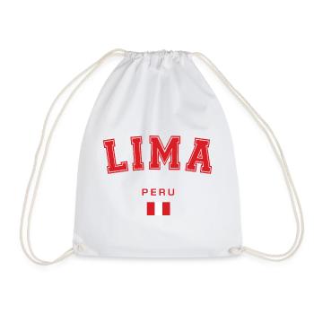 Lima Peru College Look - Turnbeutel - Weiß - Vorne