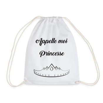 PRINCESS - Drawstring Bag - white - Front