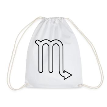 Signe du zodiaque constellation du zodiaque Scorpion - Sac de sport léger - blanc - Devant