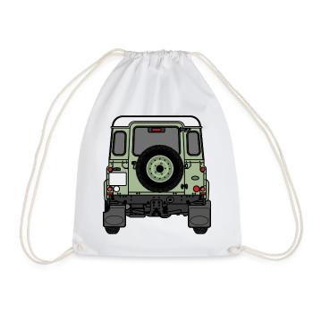 Defender - Rear - Drawstring Bag - white - Front