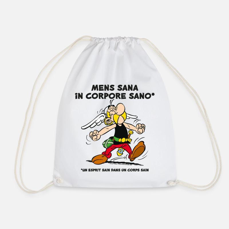 Asterix - Ein gesunder Geist in einem gesunden Körper - Turnbeutel - Weiß