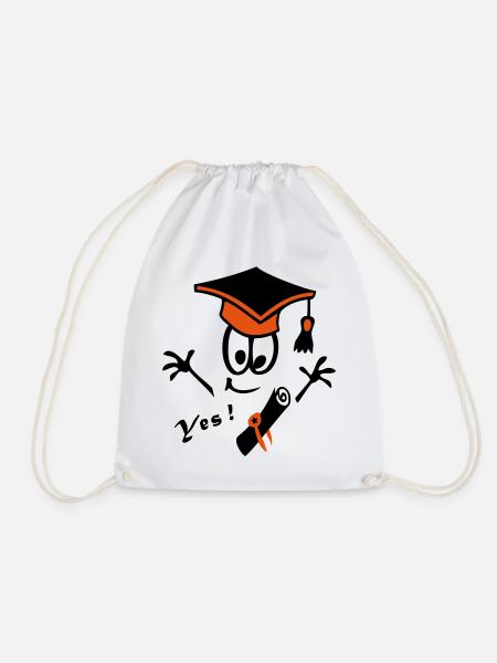 Doktorhut Studium Schule Comic Yes - Turnbeutel - Weiß