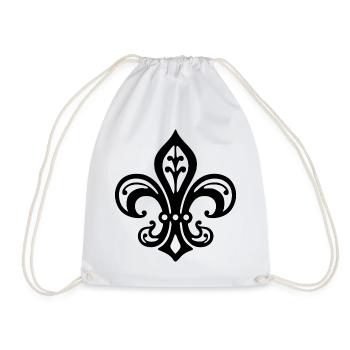 Fleur de Lys - Drawstring Bag - white - Front