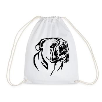Tête de bouledogue continental - Sac de sport léger - blanc - Devant