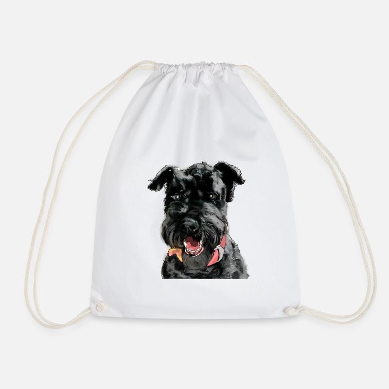Kerry Blue Terrier - Drawstring Bag - white