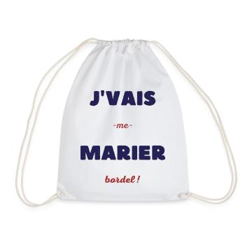 Je vais me marier bordel - Sac de sport léger - blanc - Devant