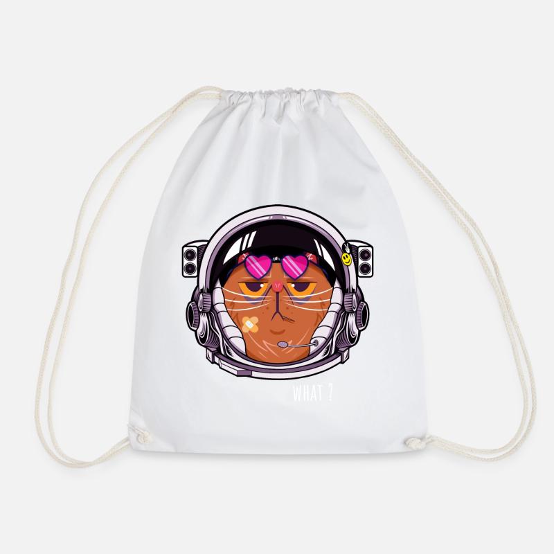 Cosmocat - Drawstring Bag - white