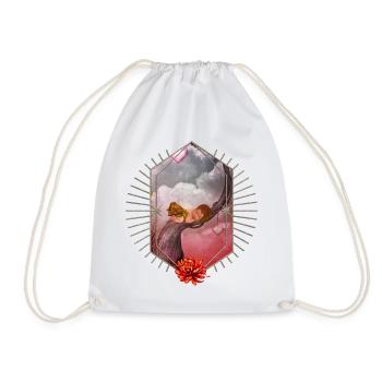 Cute sleeping fairy baby. - Drawstring Bag - white - Front