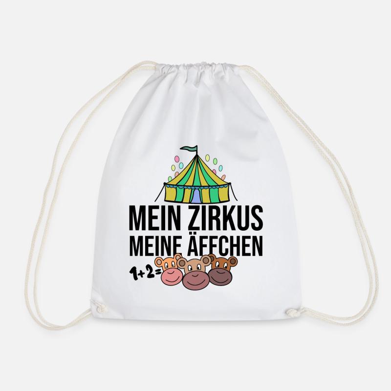 Mein Zirkus, Meine Äffchen - Turnbeutel - Weiß