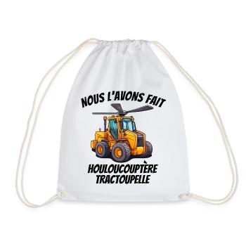 chantier, travaux, chef de chantier - Sac de sport léger - blanc - Devant