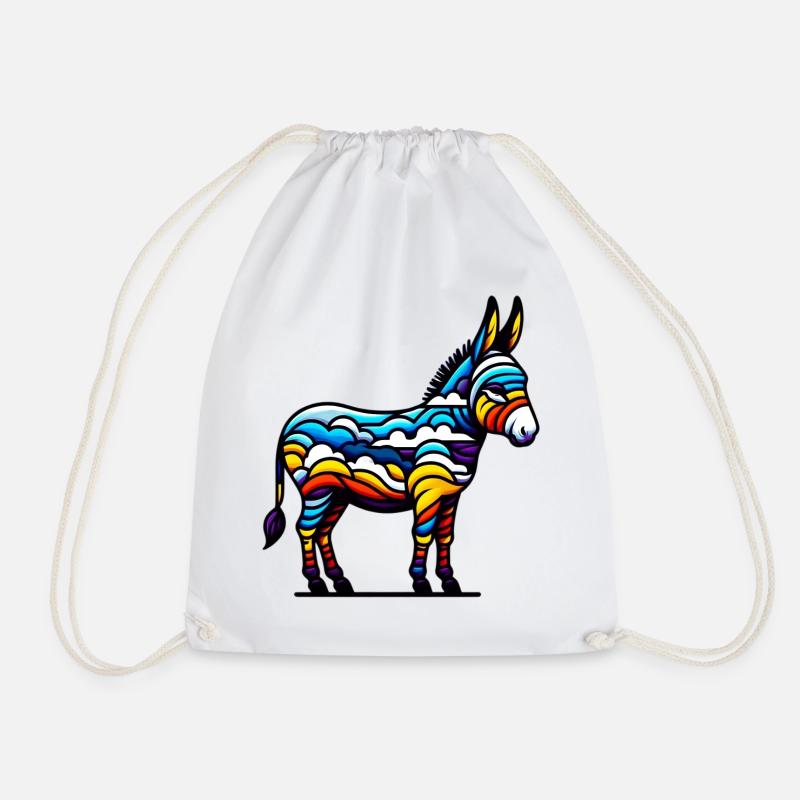Âne, Tétine, Mule - Sac de sport léger - blanc
