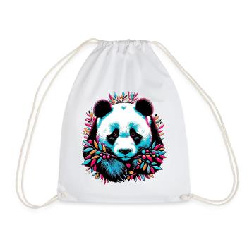 Panda - Turnbeutel - Weiß - Vorne