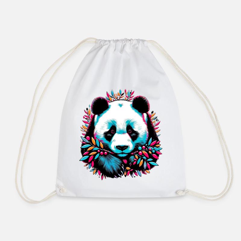 Panda - Turnbeutel - Weiß