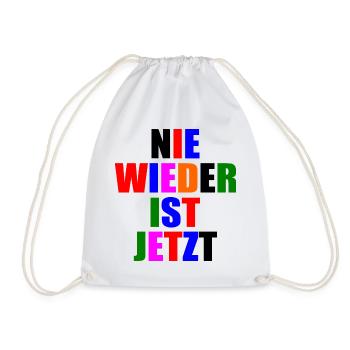 Nie wieder ist jetzt - Turnbeutel - Weiß - Vorne