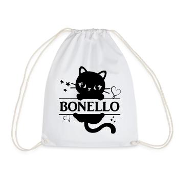 Bonello t-shirt cat Katze cat gift t-shirt - Drawstring Bag - white - Front