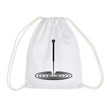 Acupuncture Logo - Drawstring Bag - white - Front
