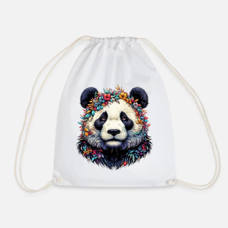 Panda - Turnbeutel - Weiß