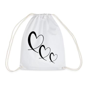 HEART. THANK YOU. MISTRESS. MASTER. THANK YOU MISTRESS. - Drawstring Bag - white - Front