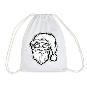 Weihnachtsmann - Turnbeutel - Weiß - Vorne