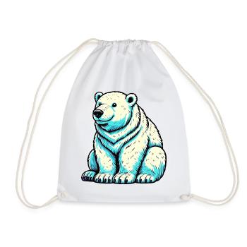 Polar bear - Drawstring Bag - white - Front