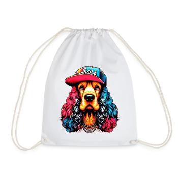 Chien - Sac de sport léger - blanc - Devant