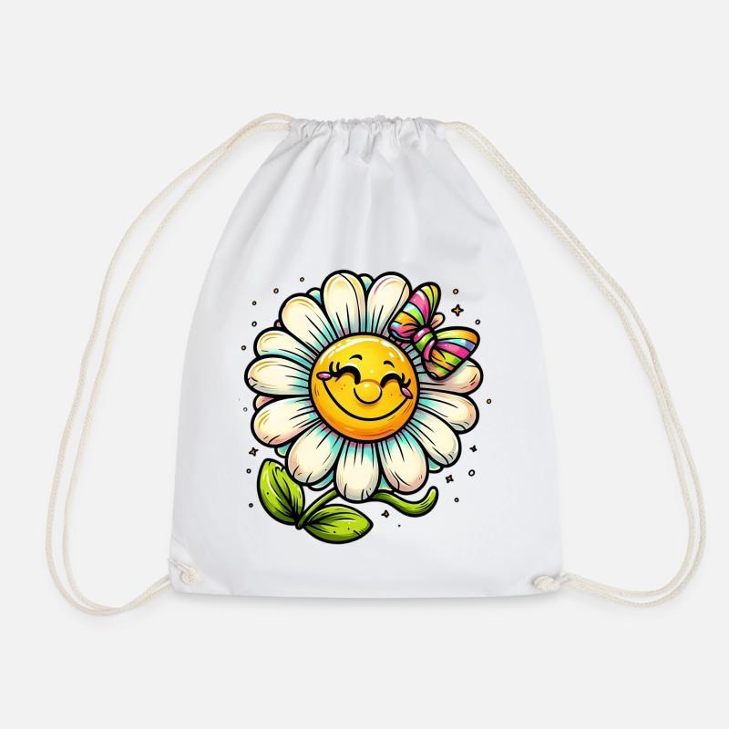 Gänseblümchen - Turnbeutel - Weiß