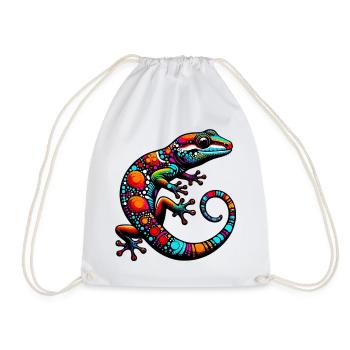 Gecko - Turnbeutel - Weiß - Vorne