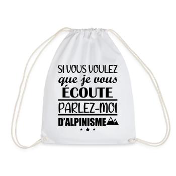 Si vous voulez que je vous écoute alpinisme - Sac de sport léger - blanc - Devant