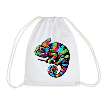Chameleon - Drawstring Bag - white - Front