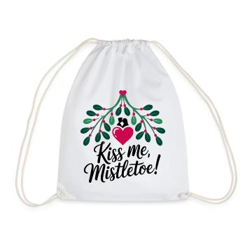 Conception festive de cœur de houx - Sac de sport léger - blanc - Devant