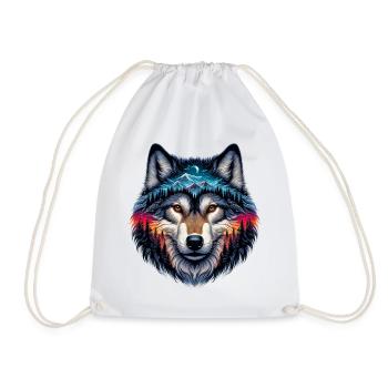 Wolf - Turnbeutel - Weiß - Vorne