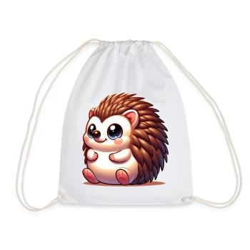 Hedgehog - Drawstring Bag - white - Front