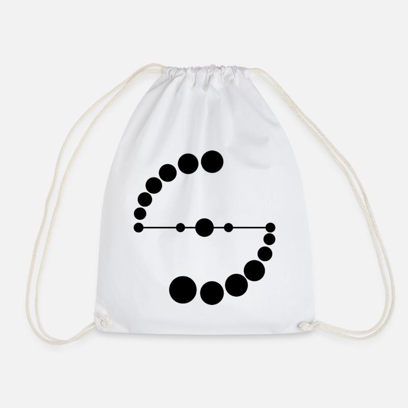 Cosmic DNA Spiral - Drawstring Bag - white