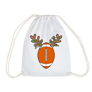 Bois de Football Conception de Noël - Sac de sport léger - blanc - Devant