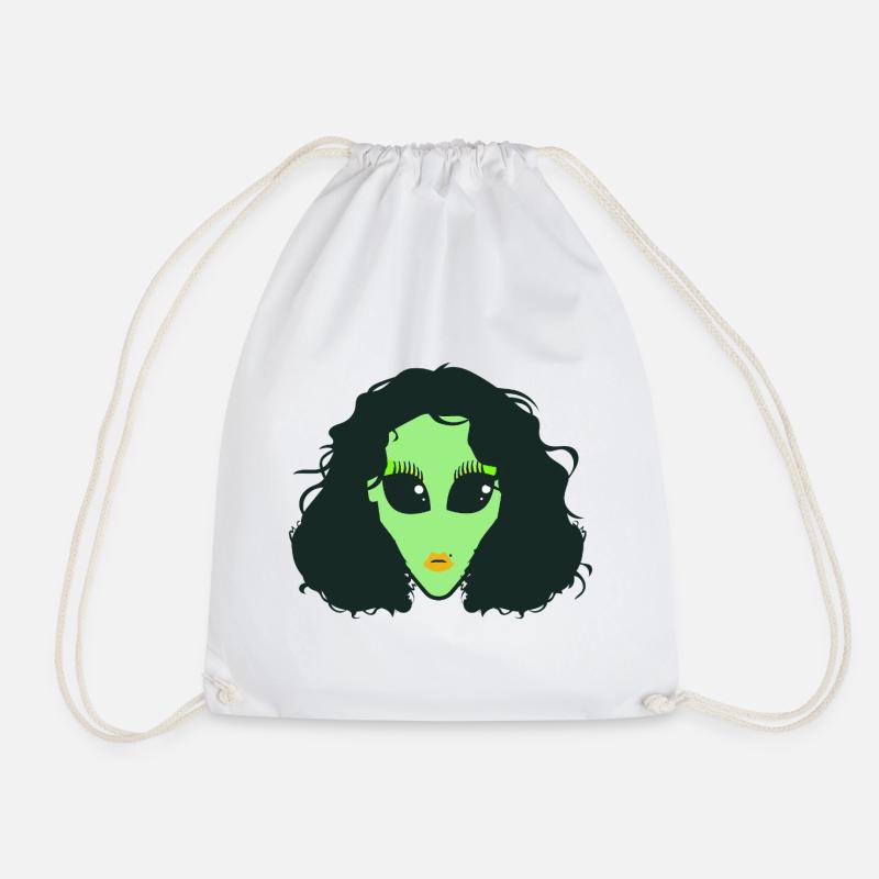 alien_drag_queen - Drawstring Bag - white