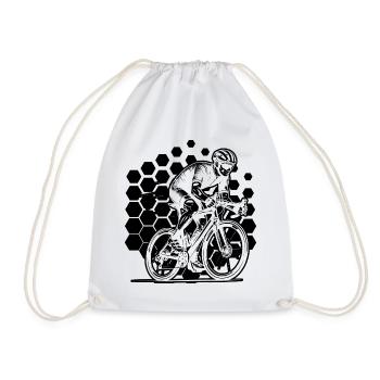 Roadbike artwork for your outfit - Drawstring Bag - white - Front