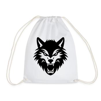 Wolf - Turnbeutel - Weiß - Vorne