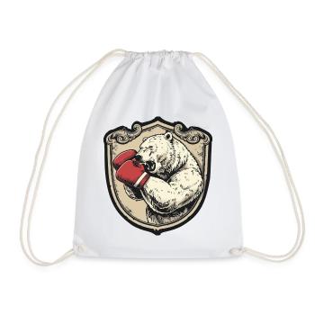 Eisbär Polar Bär Boxer MMA - Turnbeutel - Weiß - Vorne