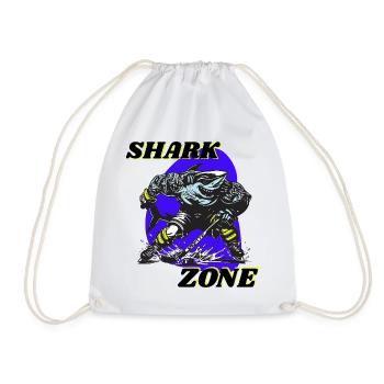 Hockey sur glace Attaque de requin Rondelle Sport de patineur de requin - Sac de sport léger - blanc - Devant