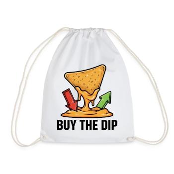 Nachos Cheese Dip Saying Trading Financial Stocks - Drawstring Bag - white - Front