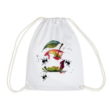 Apple - Drawstring Bag - white - Front