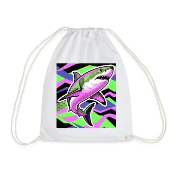 Requin - Sac de sport léger - blanc - Devant
