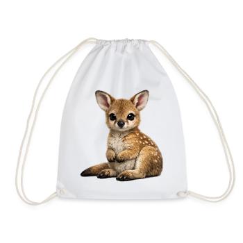 Süßes Känguru-Baby Joey - Turnbeutel - Weiß - Vorne