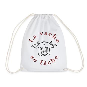 La Vache Se Fâche Noir - Sac de sport léger - blanc - Devant